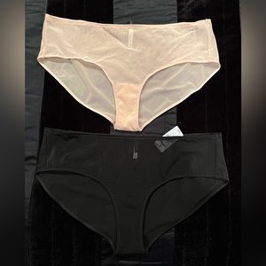 2 pairs Express panties Size Large - black and pink